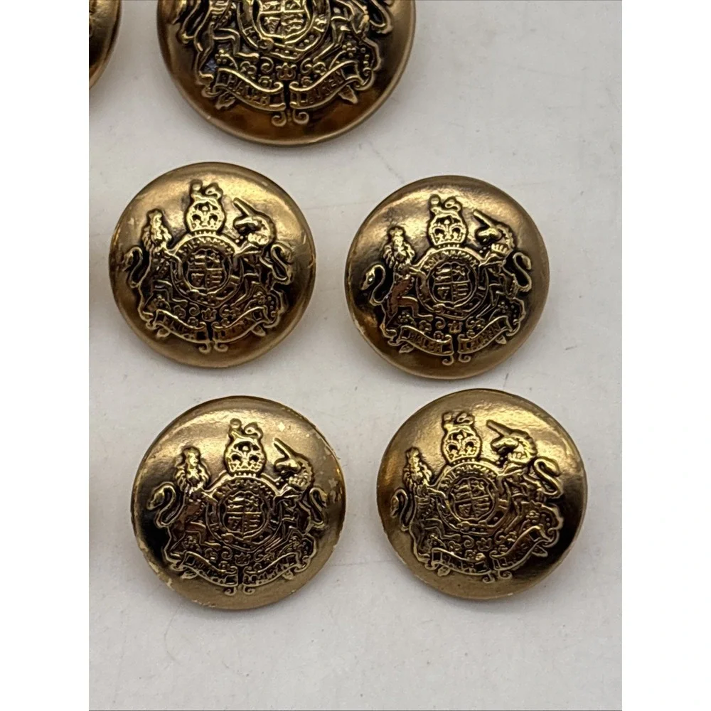 RALPH LAUREN BLAZER REPLACEMENT BUTTONS UNICORN LION CREST VINTAGE GOLD USA SET